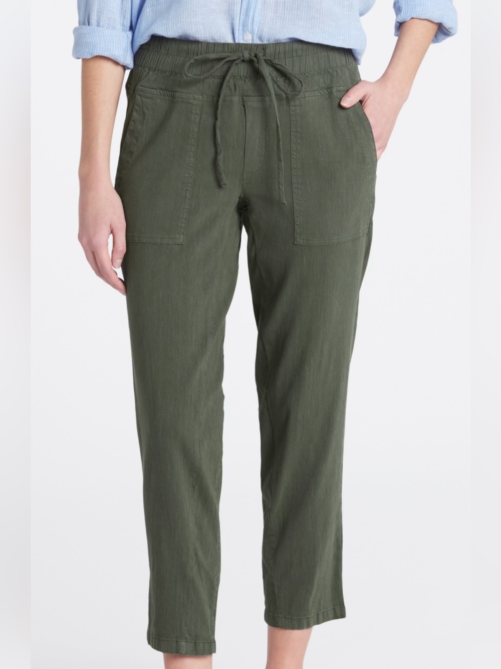 Kut from the Kloth Smocked Waist Linen Pant - Picture 2 of 8